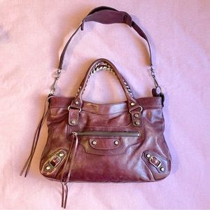 Y2K R E P L I C A  Small Moto bag balenciaga motorcycle City First purple plum